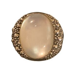 Michael Dawkins Ring Size 8 Sterling Silver Starry Night w/ MOP & Caviar Beads